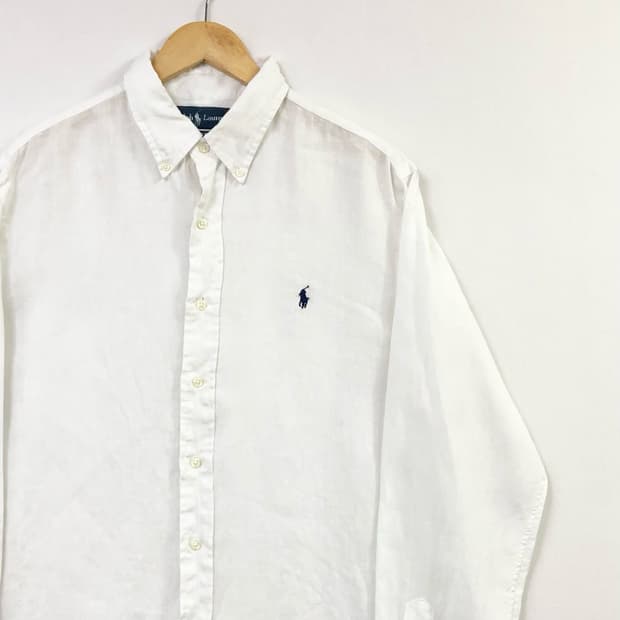 105 폴로 린넨 화이트 셔츠