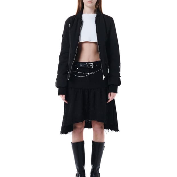 Cerric TWEED FRINGE SKIRT 세릭 트위드 프린지 스커트