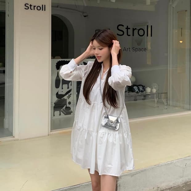 (인플루언서 rekn0t 착용) 캉캉 미니 원피스