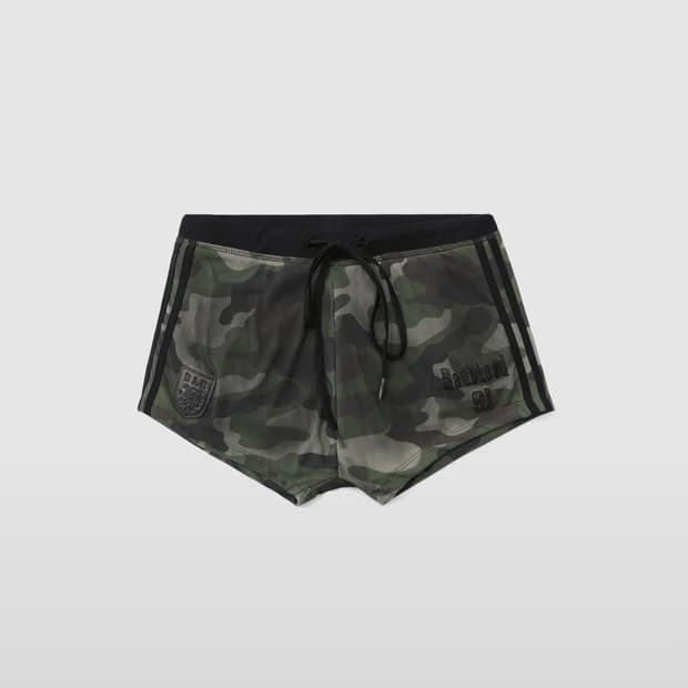 BADBLOOD 빈티지 클럽 보이 숏츠 그린카모
