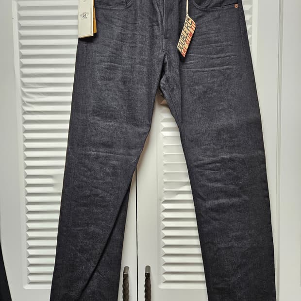 RRL 더블알엘 슬림핏 셀비지 진 블랙 판매합니다.