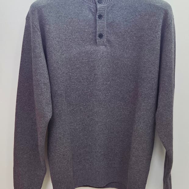 스테디에브리웨어 코튼 캐시미어 헨리 넥 니트(더스티 코코아)