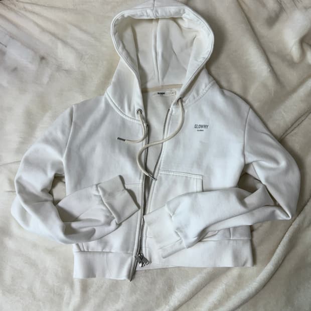 글로니 크롭 후드 집업 