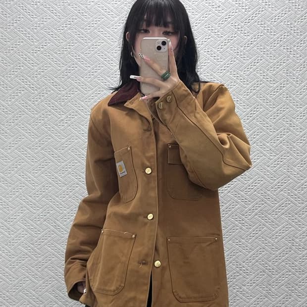 칼하트 빈티지 캐주얼 C001 덕 초어 워크 자켓 S C11053