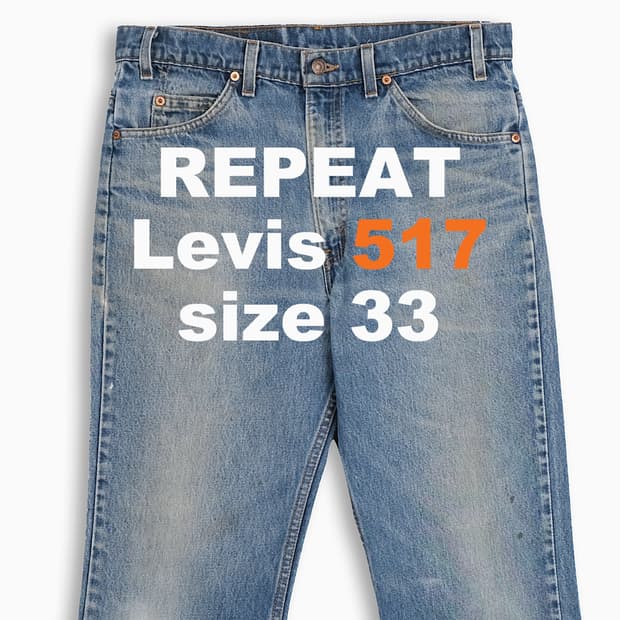 리바이스 517 오렌지탭 중청 90s USA 33인치 OR51734168