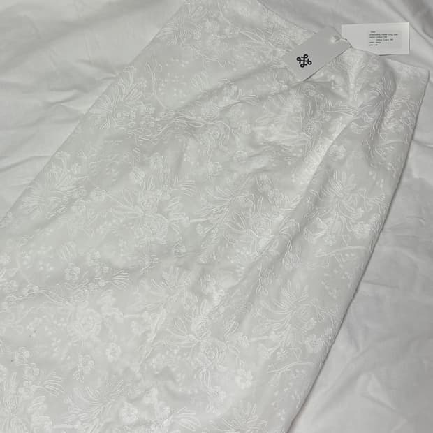 티크 teak EMBROIDERY COTTON LONG SKIRT