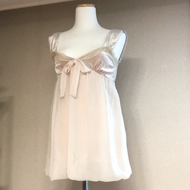 갸루 벨벳 레이스 원피스