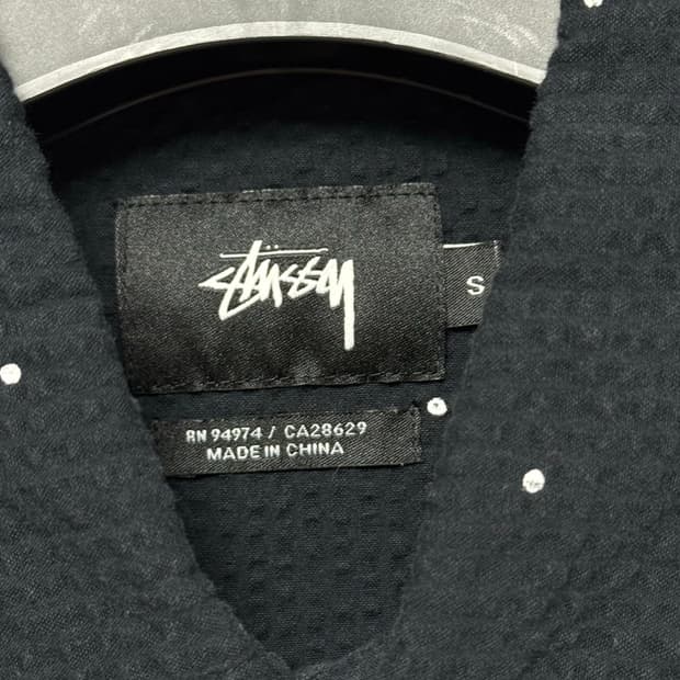 정품) 스투시 시어서커 반팔 셔츠 S