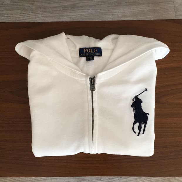 폴로 빅포니 후드집업 화이트