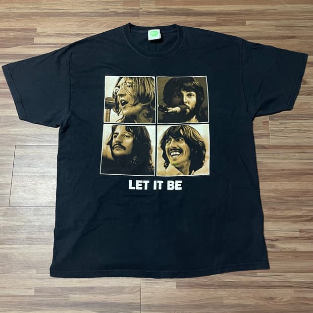 00s 비틀즈 beatles 렛잇비 밴드티 락티 빈티지 티셔츠 xl