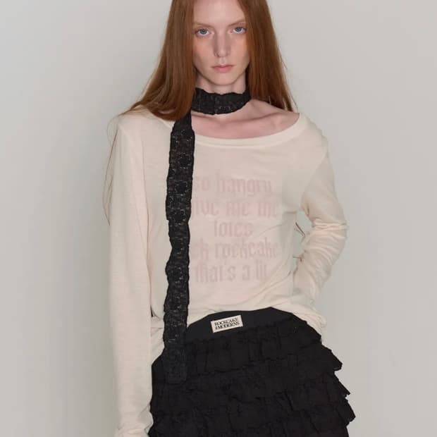 락케이크 펑크 메쉬 탑 크림 funk mesh top