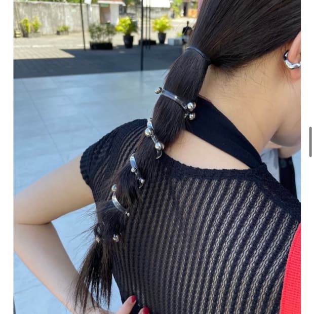 하우스 오브 하우스 실버볼 스크런치 2개