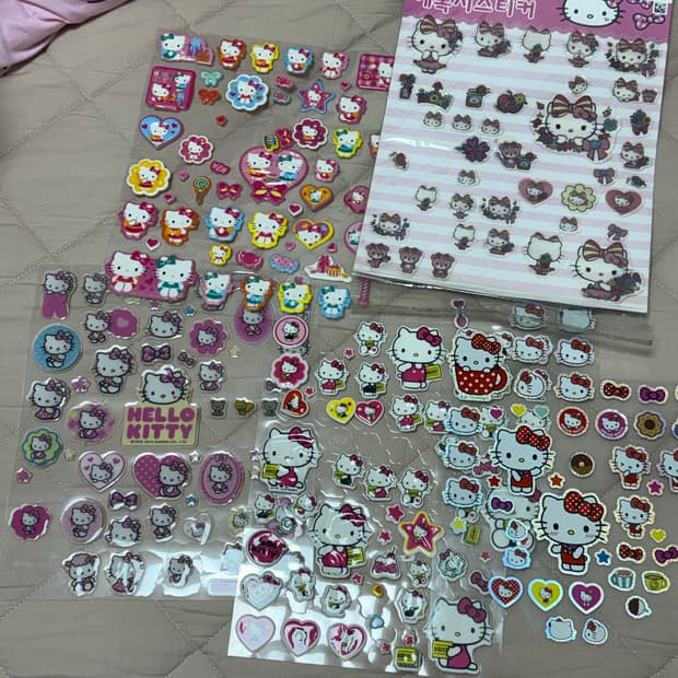 산리오 다이소 키티 스티커