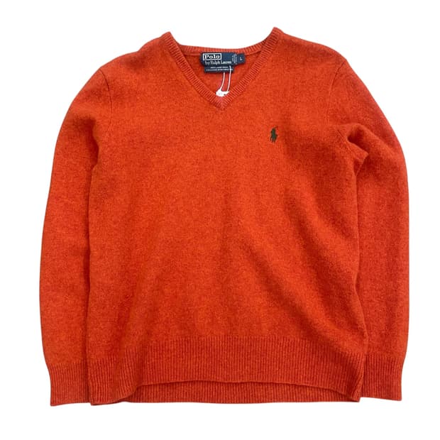 폴로 랄프로렌 램스울 니트 오렌지 L
