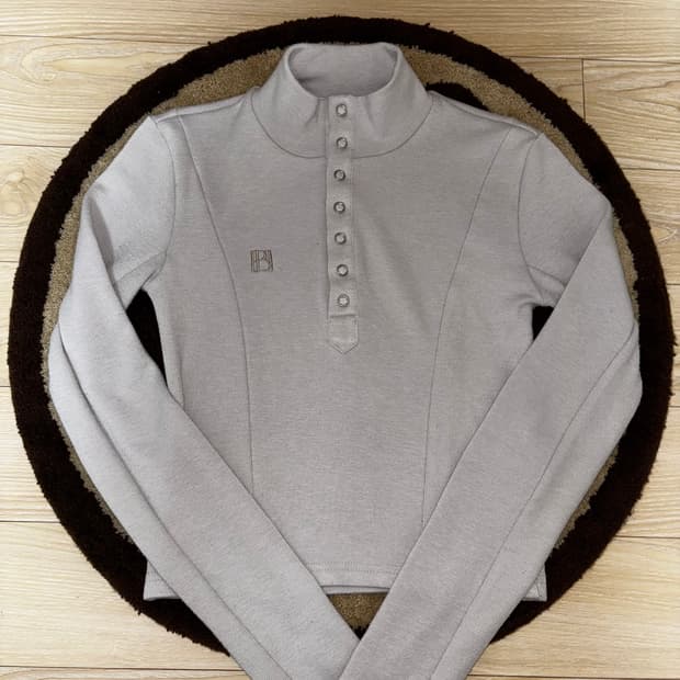 보헤미안서울 하프넥 바이커 긴팔티