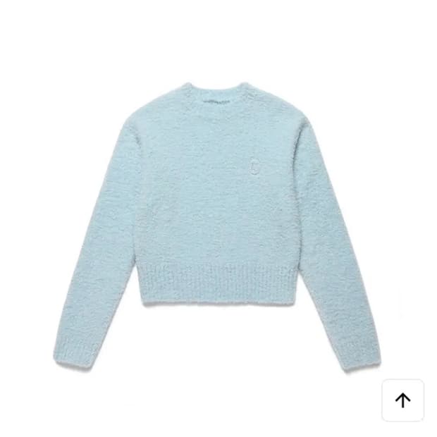 로라로라 crew neck crop knit 라이트블루