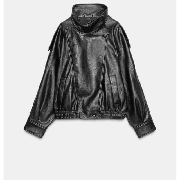 새상품) 자라 zara 페이크 레더 자켓 생로랑 xs