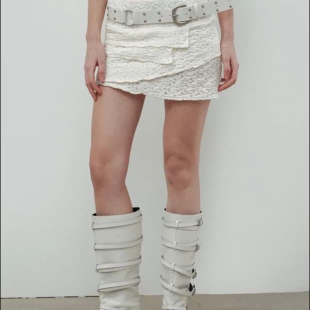 세릭 웨이브 프릴 스커트