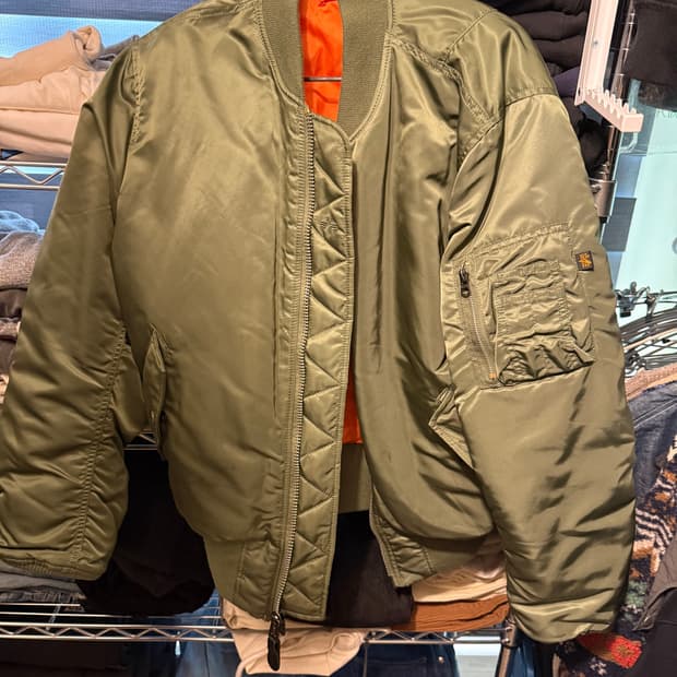 알파인더스트리 MA-1 플라이트 자켓 세이지 S