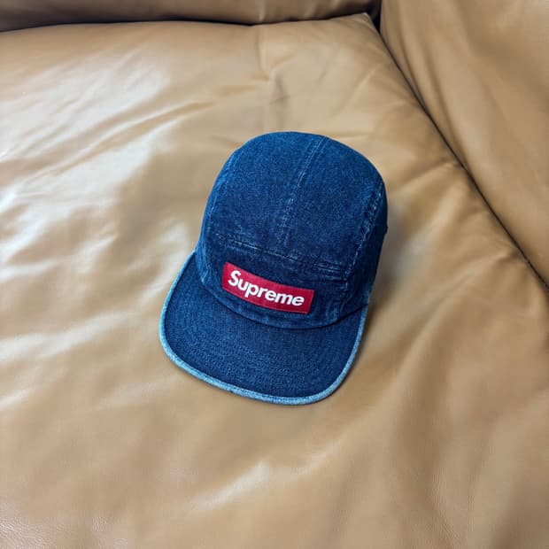 Supreme 슈프림 데님 캠프캡 모자 (Washed Denim)