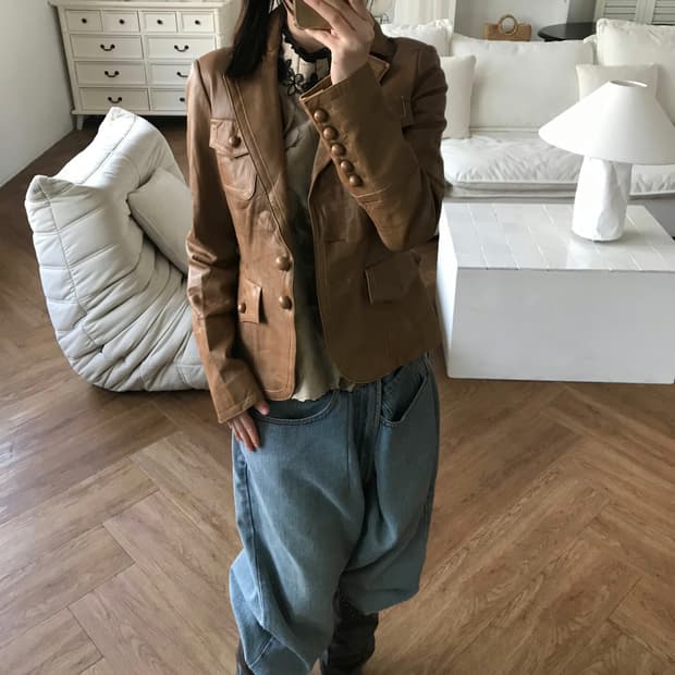 vintage leather jacket