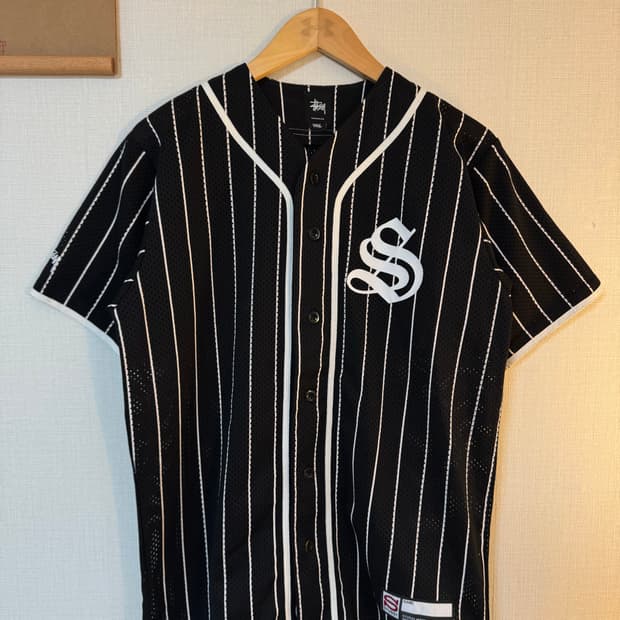 [S]stussy 스투시 베이스볼 야구 저지 반팔셔츠