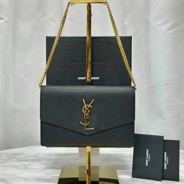 [정품] 생로랑 업타운 체인숄더백 금장