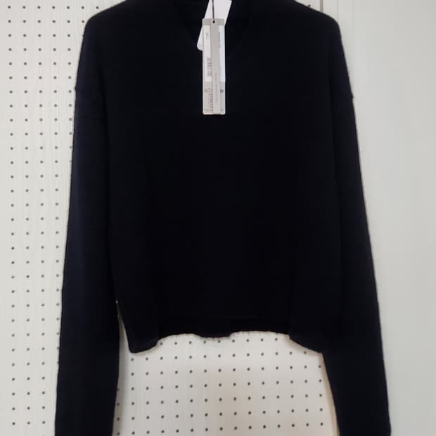 릭오웬스 FW25 토미 V 넥 알파카 스웨터 블랙