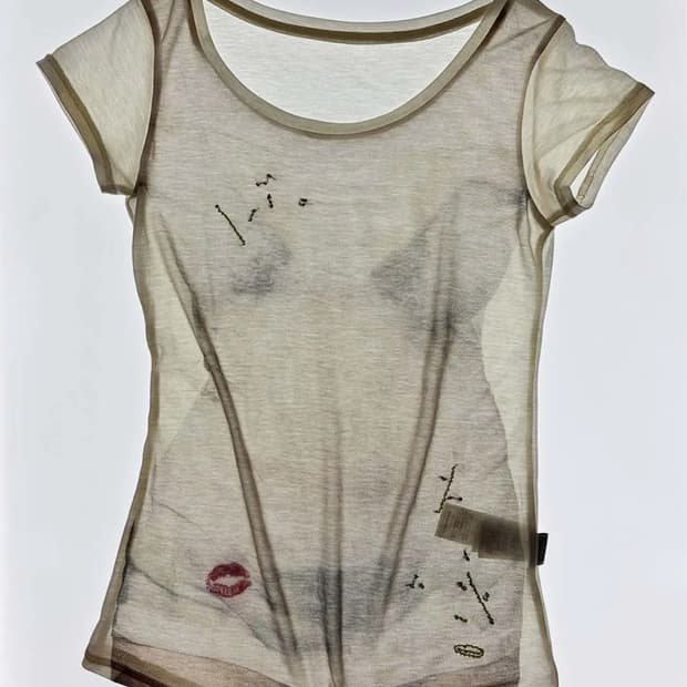 스컬프터 Wet Sheer Tee White XS