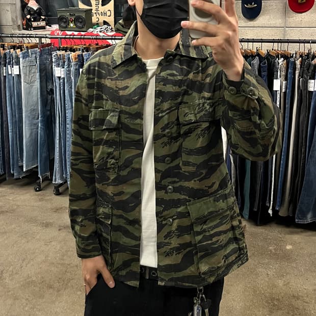 80s 타이거 카모 BDU 자켓 (100-105)