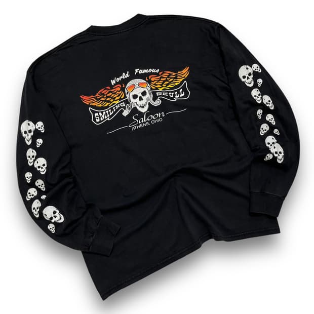 Smiling Skull World Farmers Long Sleeve