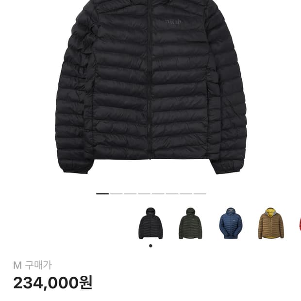 랩 시러스 알파인 경량패딩 블랙