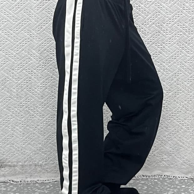 나이키 빈티지 더블 라인 져지 와이드 트랙팬츠 M C12803