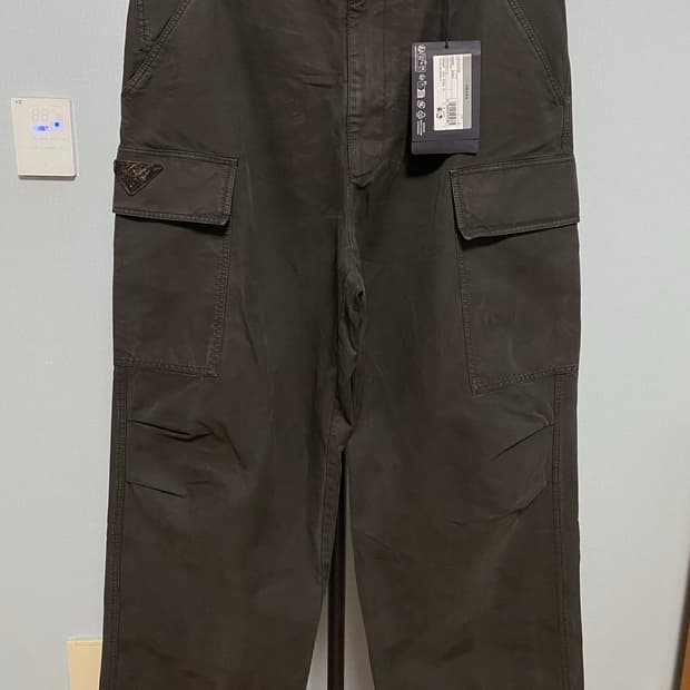 [L] 프라다 코튼 카고 팬츠