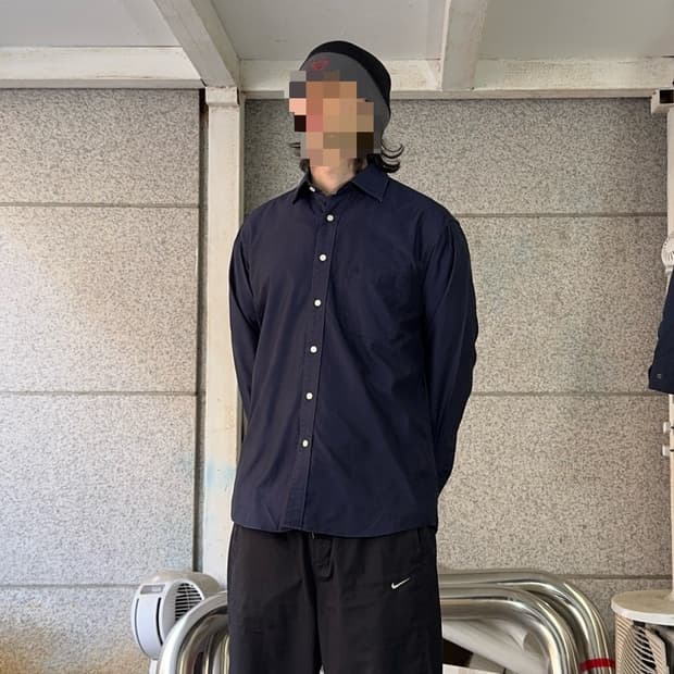 00s 지방시 로고 패턴 포켓 셔츠