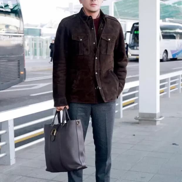 랄프로렌 퍼플라벨 메릭 시어링 무스탕 새제품 라지 하정우 착용