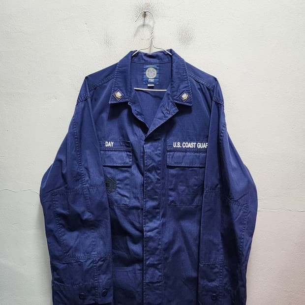 90s 밀리터리 USCG (미국 해안 경비대) 립스탑 셔츠 