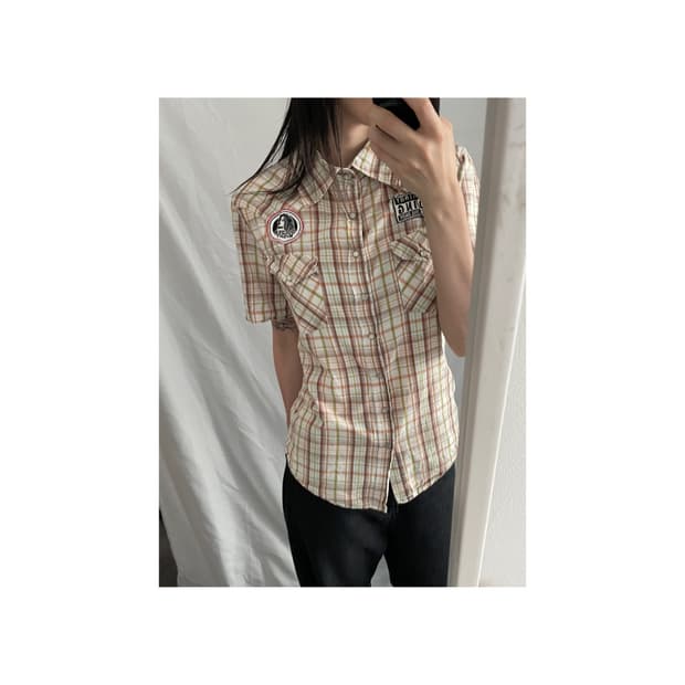 vintage check western shirt