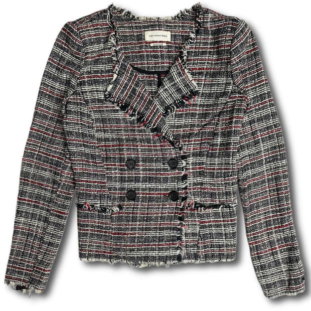 Isabel Marant Tweed Crop Blazer Jacket