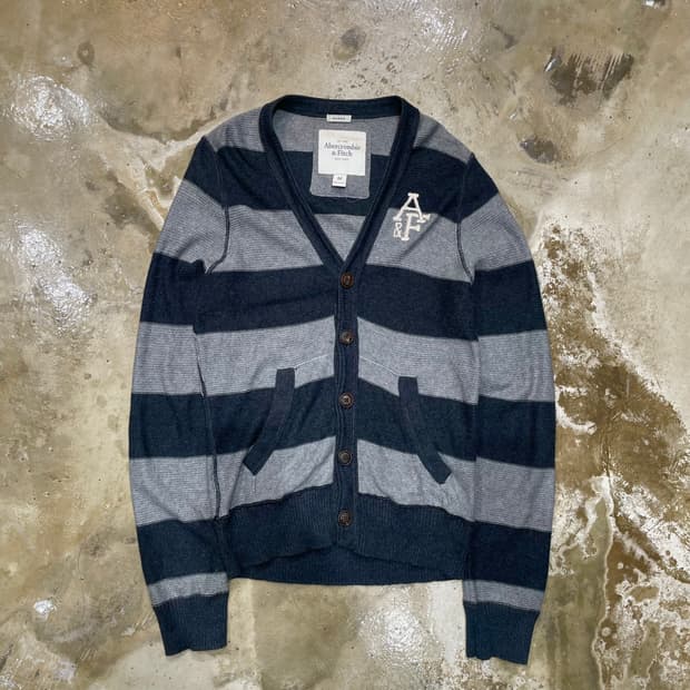abercrombie & Fitch striped knit cardiga
