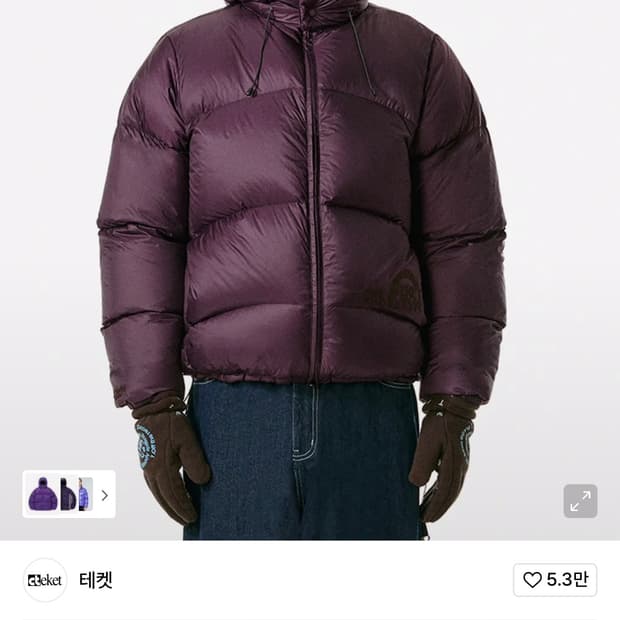 테켓 Warm Flex Down Jacket Purple 패딩 새상품 L