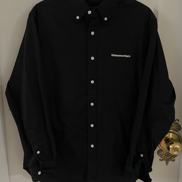 디스이즈네버댓 블랙 셔츠 T-Logo Twill Shirt Black