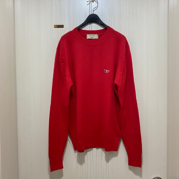 [정품]메종키츠네 레드 니트 XS(새상품)