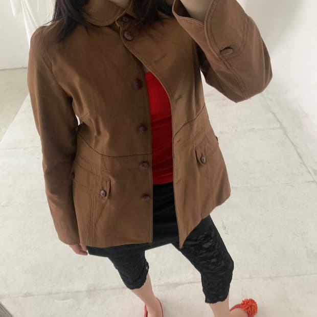 round collar cotton jacket