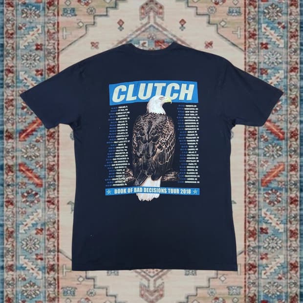 Clutch 밴드 2018 투어 그래픽 티셔츠