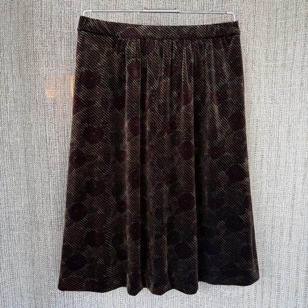 velour patterned skirt