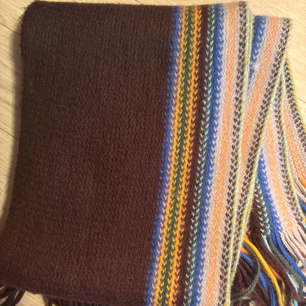 빔즈 하트 BEAMS heart 브라운 니트 머플러