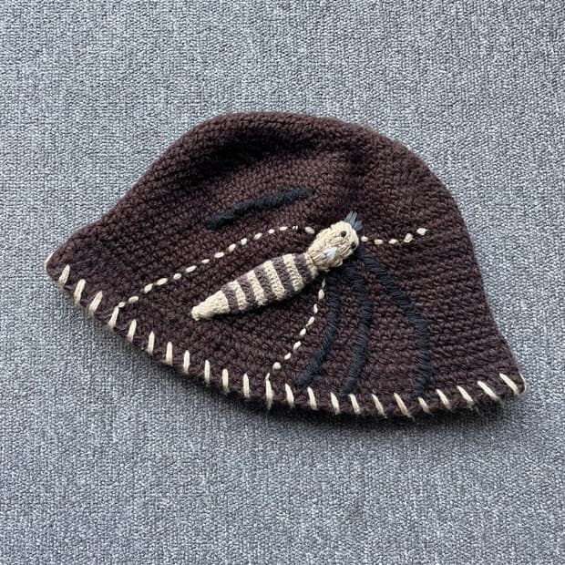 Knit bucket hat