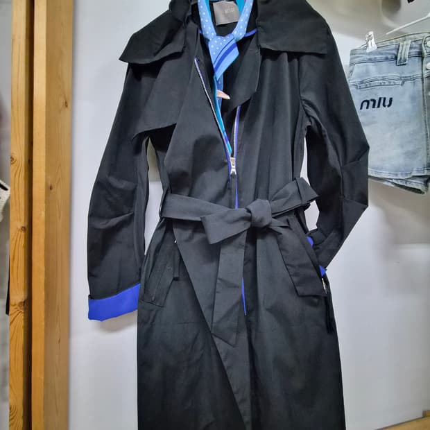 르베이지 바스락 스판 얄상 트렌치코트