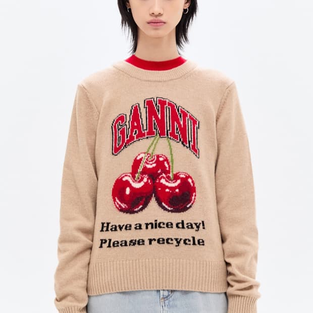 정품 가니 체리니트 s사이즈 새상품